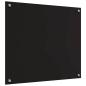 Preview: Küchenrückwand Schwarz 70 x 60 x 0.8 cm Gehärtetes Glas