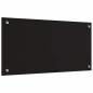 Preview: Küchenrückwand Schwarz 80 x 40 x 0.8 cm Gehärtetes Glas