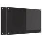 Preview: Küchenrückwand Schwarz 80 x 50 x 0.8 cm Gehärtetes Glas