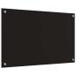 Preview: Küchenrückwand Schwarz 80 x 50 x 0.8 cm Gehärtetes Glas