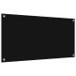 Preview: Küchenrückwand Schwarz 100 x 50 x 0,8 cm Gehärtetes Glas