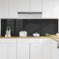 Preview: Küchenrückwand Schwarz 100 x 60 x 0,8 cm Gehärtetes Glas