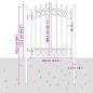 Preview: Zauntor mit Spitzen Grau 125 x 100 cm Pulverbeschichteter Stahl