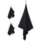 Preview: Sporthandtuch Set 3 pcs Schwarz Polyester und Polyamid