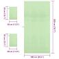 Preview: Sporthandtuch Set 3 pcs Grün Polyester und Polyamid