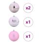 Preview: Weihnachtskugel-Set 4 pcs Rosa