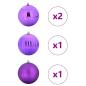 Preview: Weihnachtskugel-Set 4 pcs Lila