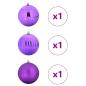 Preview: Weihnachtskugel-Set 3 pcs Lila