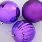 Preview: Weihnachtskugel-Set 3 pcs Lila