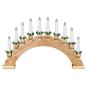 Preview: Weihnachtskerzenbogen mit 10 LED Kerzen 3 pcs Braun