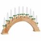 Preview: Weihnachtskerzenbogen mit 10 LED Kerzen 3 pcs Braun