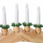 Preview: Weihnachtskerzenbogen mit 10 LED Kerzen 3 pcs Braun