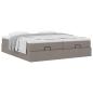 Preview: Ottoman-Bett mit Matratzen Taupe 160x200 cm Stoff
