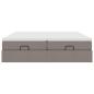 Preview: Ottoman-Bett mit Matratzen Taupe 160x200 cm Stoff