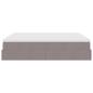 Preview: Ottoman-Bett mit Matratzen Taupe 160x200 cm Stoff