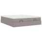 Preview: Ottoman-Bett mit Matratzen Taupe 160x200 cm Stoff