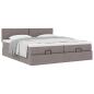 Preview: Ottoman-Bett mit Matratzen Taupe 160x200 cm Stoff