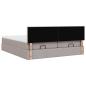Preview: ARDEBO.de - Ottoman-Bett mit Matratzen Taupe 160x200 cm Stoff