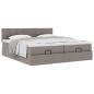 Preview: Ottoman-Bett mit Matratzen Taupe 160x200 cm Stoff