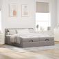 Preview: Ottoman-Bett mit Matratzen Taupe 160x200 cm Stoff