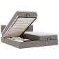 Preview: Ottoman-Bett mit Matratzen & LEDs Taupe 160x200 cm Stoff