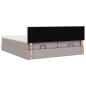 Preview: Ottoman-Bett mit Matratzen & LEDs Taupe 160x200 cm Stoff