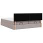 Preview: Ottoman-Bett mit Matratzen & LEDs Taupe 160x200 cm Stoff