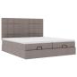 Preview: Ottoman-Bett mit Matratzen Taupe 160x200 cm Stoff