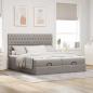 Preview: Ottoman-Bett mit Matratzen Taupe 160x200 cm Stoff