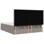 Preview: Ottoman-Bett mit Matratzen Taupe 160x200 cm Stoff