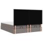 Preview: Ottoman-Bett mit Matratzen & LEDs Taupe 160x200 cm Stoff