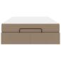 Preview: Bettgestell mit Matratze Cappuccino 120 x 190 cm Kunstleder