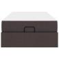 Preview: Bettgestell mit Matratze Dunkelbraun 80 x 200 cm Stoff