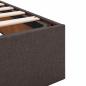 Preview: Bettgestell mit Matratze Dunkelbraun 80 x 200 cm Stoff
