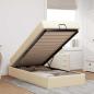 Preview: Bettgestell mit Matratze Creme 90 x 190 cm Stoff