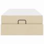 Preview: Bettgestell mit Matratze Creme 90 x 190 cm Stoff