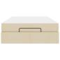 Preview: Bettgestell mit Matratze Creme 120 x 200 cm Stoff