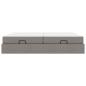 Preview: Bettgestell mit Speicher Taupe 200 x 200 cm Stoff
