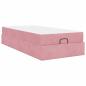 Preview: Bettgestell mit Matratze mit Speicher Rosa 80 x 200 cm Samt