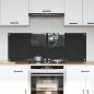 Preview: ARDEBO.de - Küchenrückwand 2 pcs Dunkelgrau 70 x 50 cm Gehärtetes Glas