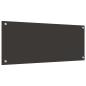 Preview: Küchenrückwand 2 pcs Dunkelgrau 100 x 40 cm Gehärtetes Glas