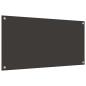 Preview: Küchenrückwand 2 pcs Dunkelgrau 100 x 50 cm Gehärtetes Glas
