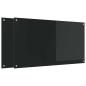 Preview: Küchenrückwand 2 pcs Schwarz 110 x 60 cm Gehärtetes Glas