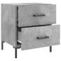 Preview: Nachttisch Betongrau 40x35x47,5 cm Holzwerkstoff