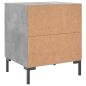 Preview: Nachttisch Betongrau 40x35x47,5 cm Holzwerkstoff