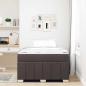 Preview: ARDEBO.de - Bettgestell mit Matratze Dunkelbraun 120 x 200 cm Stoff