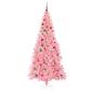 Preview: Weihnachtsbaum mit 300 LEDs mit Ständer Rosa 210 cm PVC