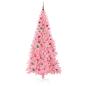 Preview: Weihnachtsbaum mit 300 LEDs mit Ständer Rosa 210 cm PVC
