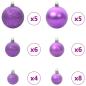 Preview: Umgedrehter künstlicher vorglitten Weihnachtsbaum mit Kugelset