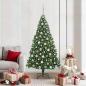 Preview: ARDEBO.de - Künstlicher Weihnachtsbaum mit 300 LEDs mit Ständer Grün 180 cm